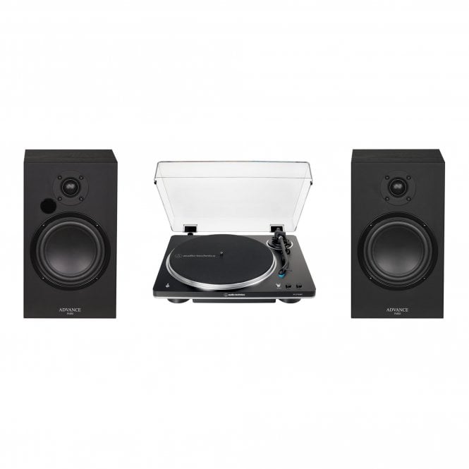 Audio-Technica AT-LP70X Turntable - Black and Advance Paris AIR65 Speakers