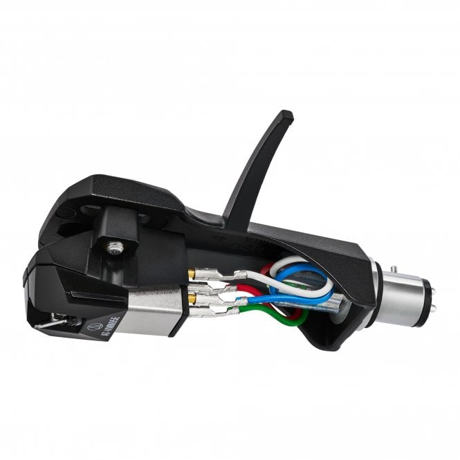 Audio-Technica AT-VM95EBK/H Moving Magnet Cartridge on AT-HS6 Headshell