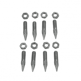 M6 Carpet Spikes C/W Lock Nuts - Silver